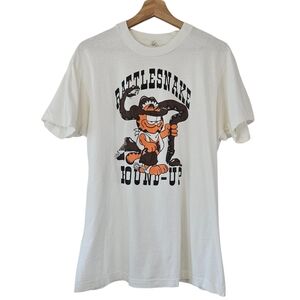 Screen Stars Single Stitch Vintage Garfield Rattlesnake Round Up Tee Shirt XL